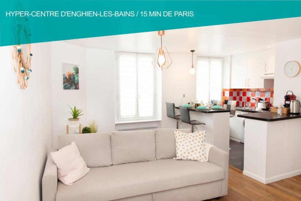 Coeur De Ville Enghien Les Bains - 2 Pieces Lumineux Et Chaleureux - 15 Min De Paris Kültér fotó